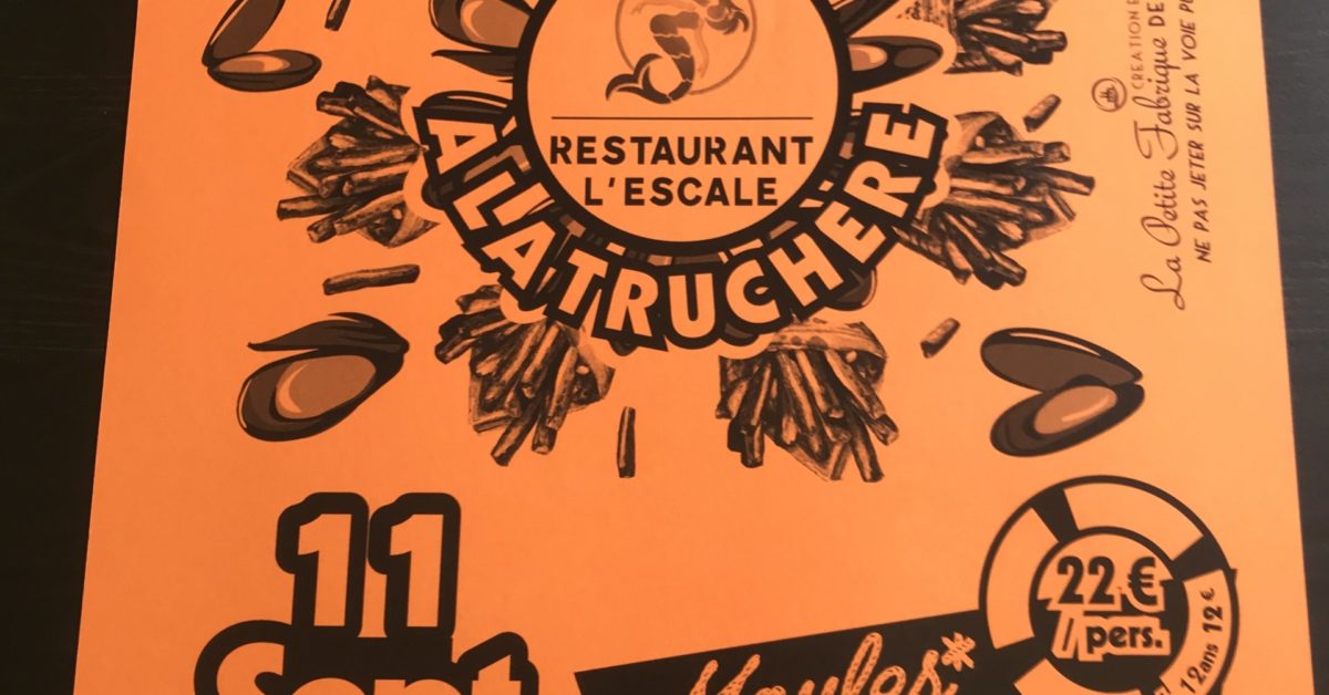 Dimanche 11 septembre 2022 FÊTE DE LA MOULE Restaurant l'Escale à